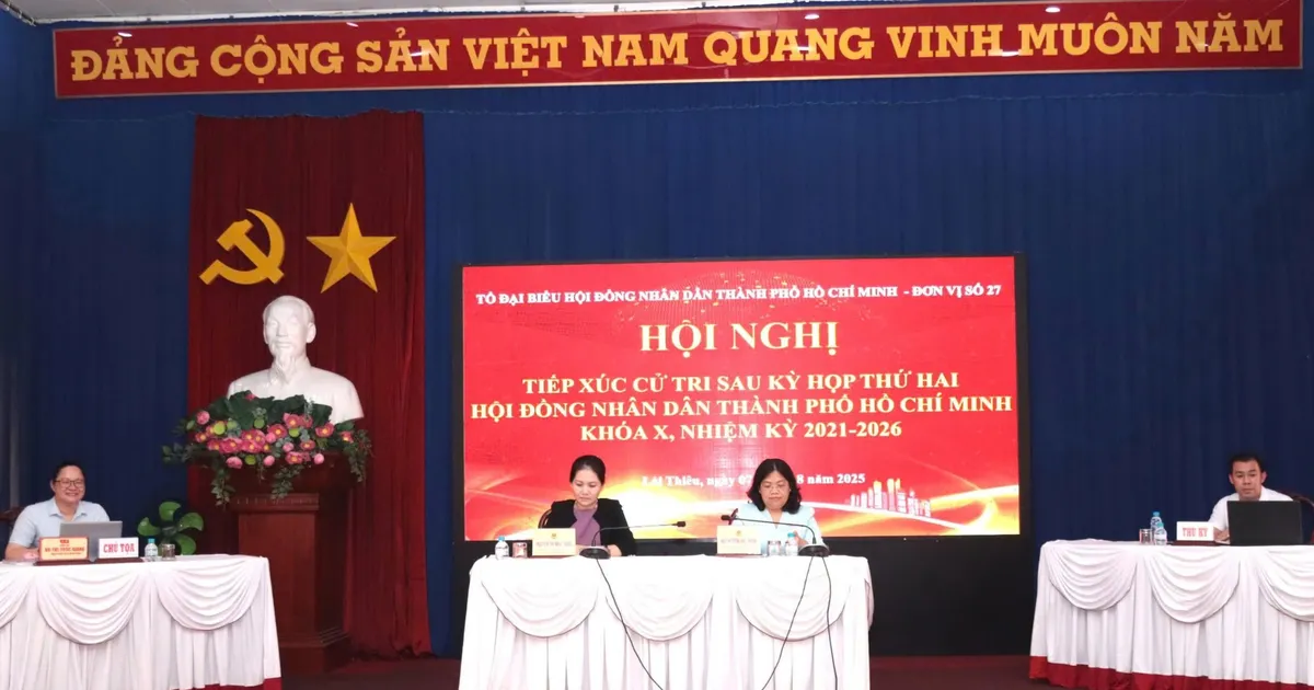 Đại biểu HĐND TPHCM tiếp xúc cử tri phường Lái Thiêu