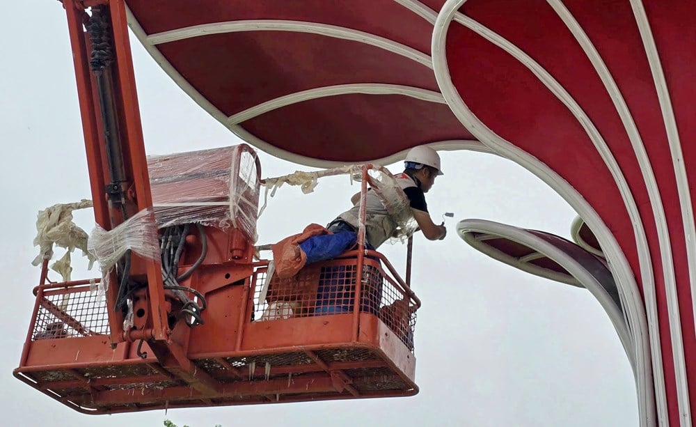Chạy đua tiến độ phục vụ Triển lãm Thành tựu đất nước  - ảnh 9