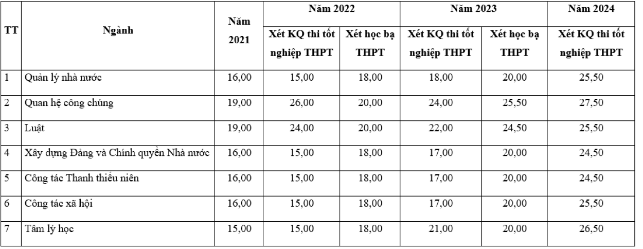 Benchmark der Vietnam Youth Academy