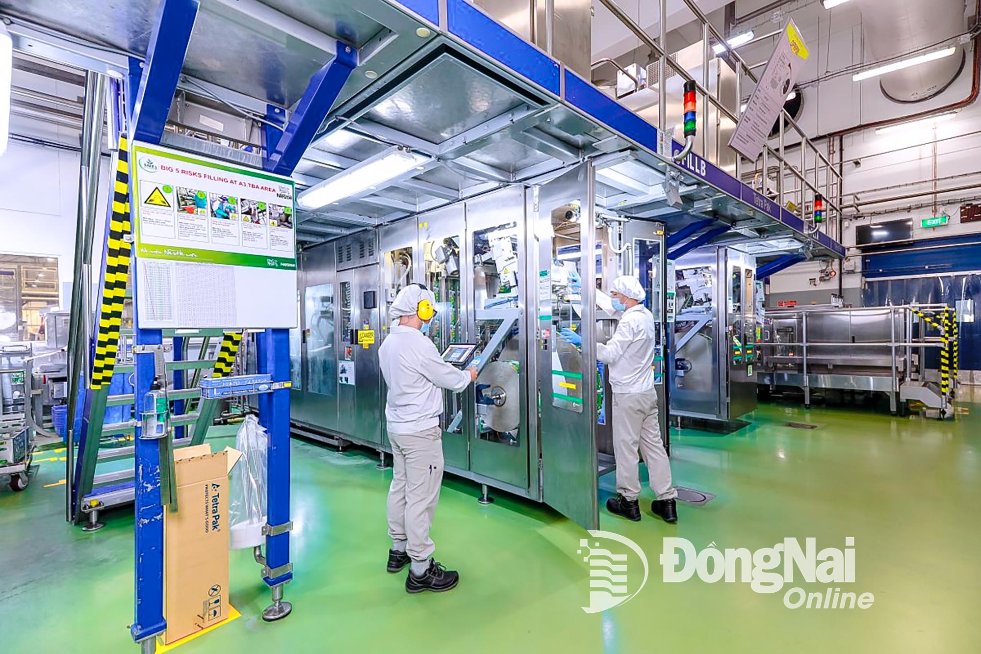 Hệ thống dây chuyền sản xuất hiện đại của Công ty TNHH Nestlé Việt Nam tại Khu công nghiệp Amata, phường Long Bình. Ảnh: CTV