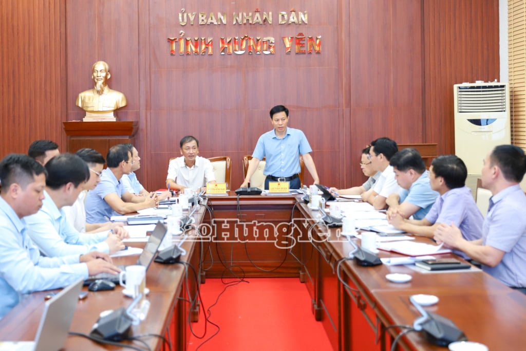 Đồng chí Phó Chủ tịch UBND tỉnh Lại Văn Hoàn phát biểu tại cuộc họp.