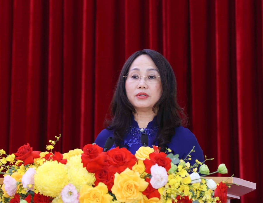 Bà Lâm Phương Thanh, Phó Chánh văn phòng thường trực Văn phòng Trung ương Đảng, được bầu làm Bí thư Đảng ủy Văn phòng Trung ương Đảng nhiệm kỳ mới. ẢNH: TTXVN