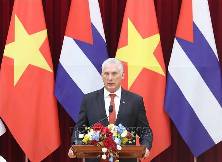 Chiêu đãi trọng thể cấp Nhà nước Đoàn đại biểu cấp cao Cuba- Ảnh 2.