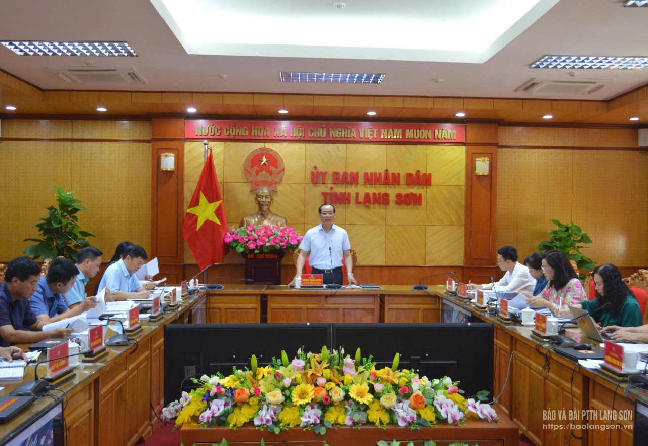 សមមិត្ត Duong Xuan Huyen សមាជិកគណៈកម្មាធិការអចិន្ត្រៃយ៍បក្សខេត្ត អនុប្រធានអចិន្ត្រៃយ៍នៃគណៈកម្មាធិការប្រជាជនខេត្ត ថ្លែងសុន្ទរកថាបញ្ចប់កិច្ចប្រជុំ។