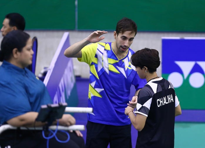 Tay vợt Ấn Độ khiến vợ chồng Tiến Minh – Vũ Thị Trang cùng dừng bước tại Vietnam Open 2025 - Ảnh 3.