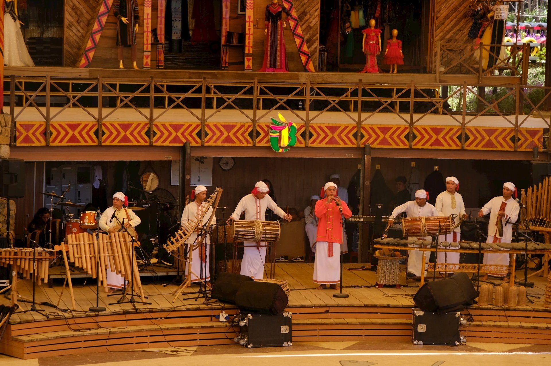 Performance of Cham ethnic musical instruments at Lang Biang plateau