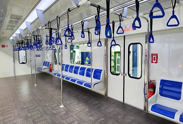 Mô hình toa tàu đô thị được chế tạo tại KCN Thaco Chu Lai (TP Đà Nẵng).