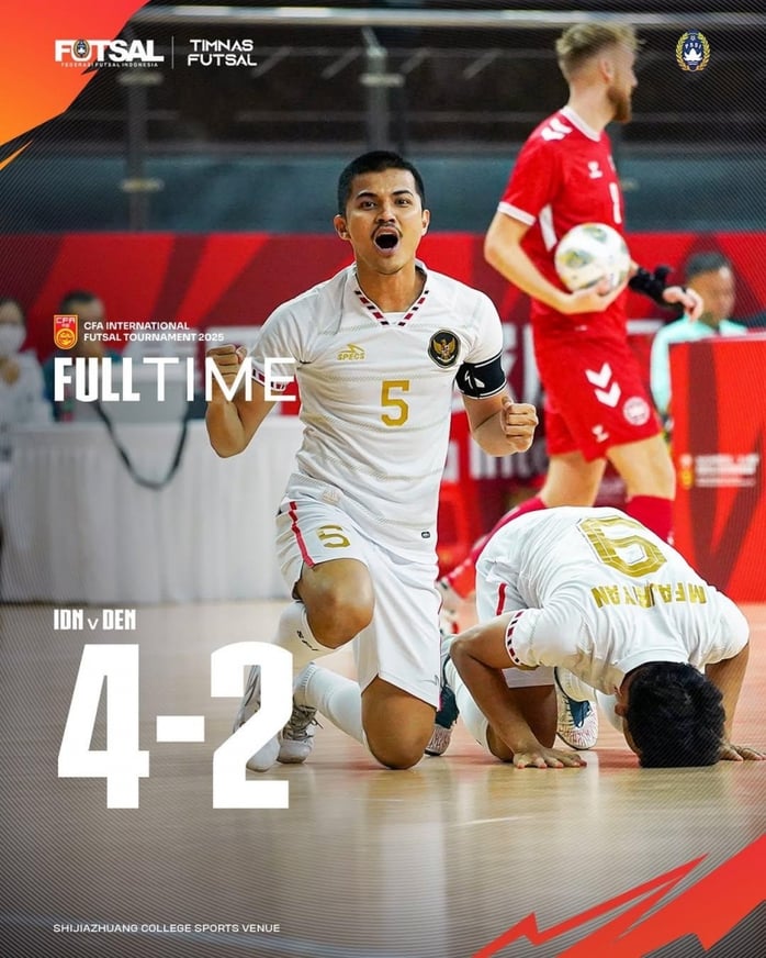 Futsal Indonesia hạ đội châu Âu, vô địch giải quốc tế Trung Quốc- Ảnh 1.