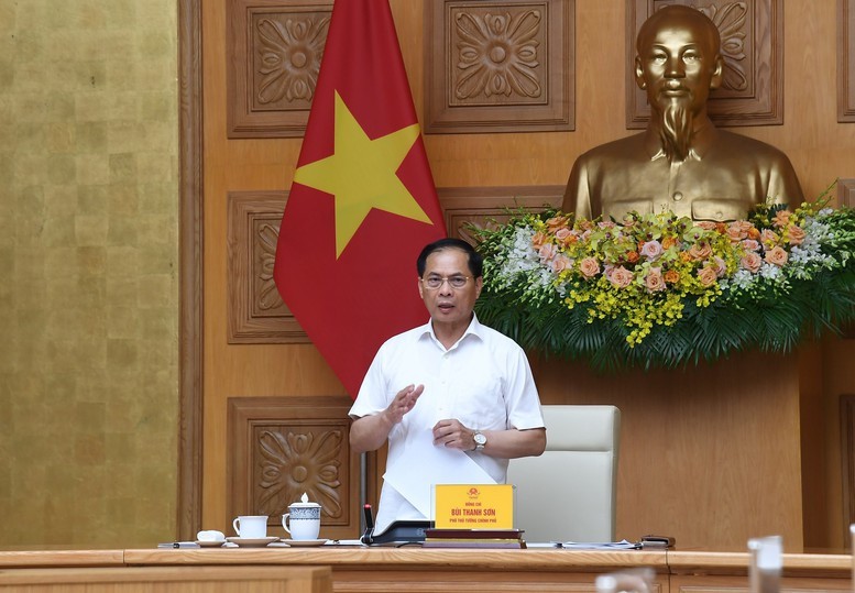 ឧបនាយករដ្ឋមន្ត្រី Bui Thanh Son បានស្នើដាក់ទណ្ឌកម្មយ៉ាងតឹងរឹងចំពោះវិនិយោគិនដែលចុះឈ្មោះបង្កើតគម្រោងថាមពល ប៉ុន្តែយឺតយ៉ាវ ឬមិនអនុវត្ត ដែលធ្វើឲ្យប៉ះពាល់ដល់សន្តិសុខថាមពលជាតិ - រូបថត៖ VGP/Hai Minh