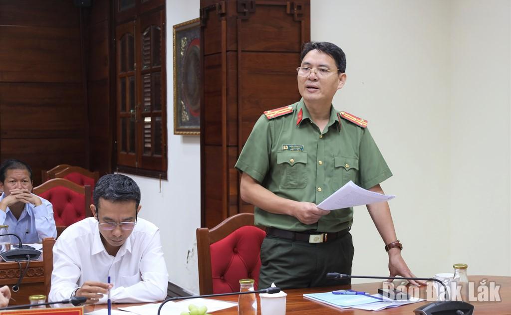 តំណាង​ស្នងការដ្ឋាន​នគរបាល​ខេត្ត​បាន​សម្តែង​មតិ​ទាក់ទង​នឹង​ការ​គ្រប់គ្រង​ជាតិ​សាសន៍ និង​សាសនា​នៅ​ខេត្ត Dak Lak។