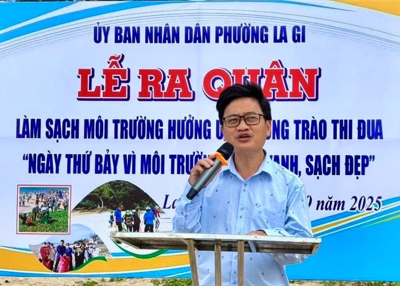 លោក Tran The Hung - អនុប្រធានគណៈកម្មាធិការប្រជាជន La Gi Ward បាននិយាយនៅក្នុងពិធីសម្ពោធ