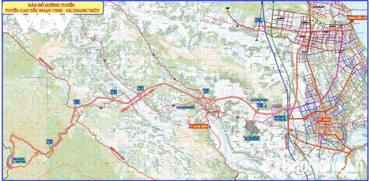 ផែនទីផ្លូវនៃ Nha Trang - Da Lat Expressway ។