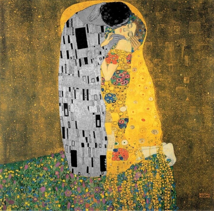 ការថើបដោយ Gustav Klimt - គំនូរនៃសេចក្តីស្រឡាញ់។ (ប្រភព៖ Rita Liu)