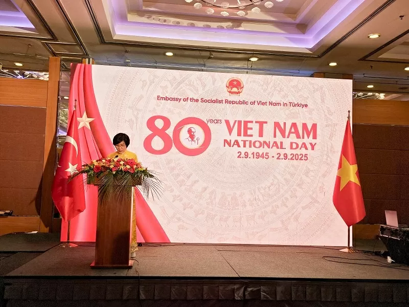អបអរសាទរខួបលើកទី 80 នៃទិវាបុណ្យជាតិ - ស្លាកស្នាមរបស់វៀតណាមនៅទីក្រុង Türkiye