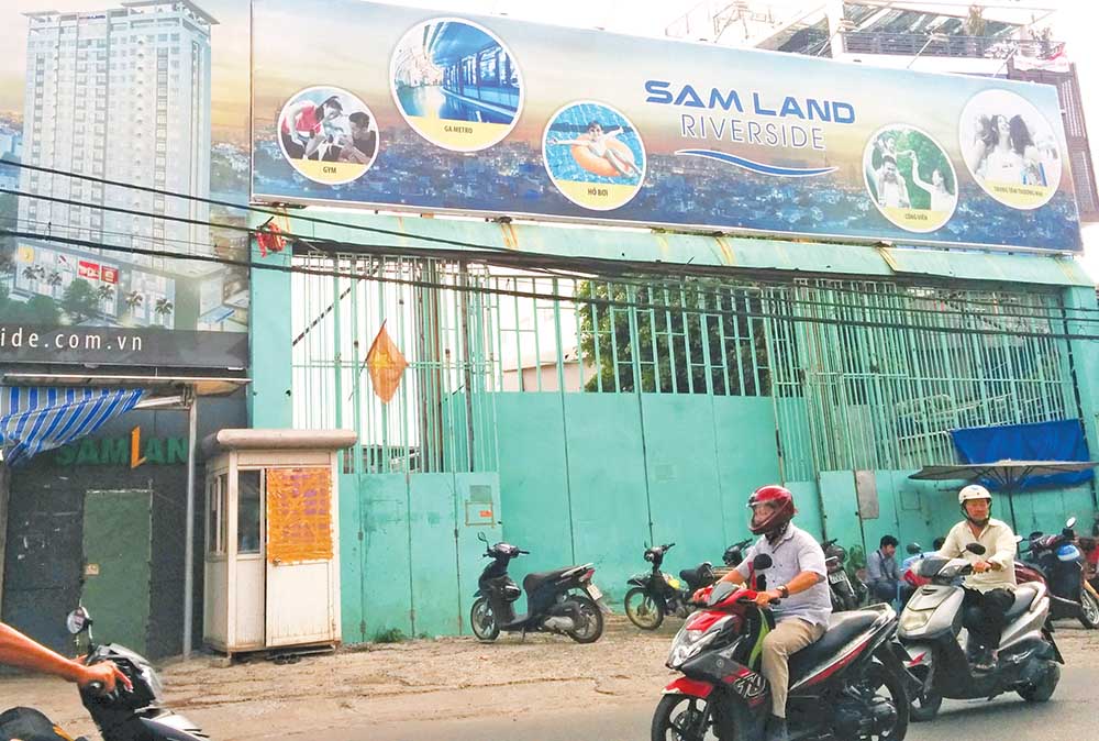 គម្រោង Samland Riverside ត្រូវបានផ្អាកតាំងពីឆ្នាំ 2017 (រូបថត៖ Le Toan)