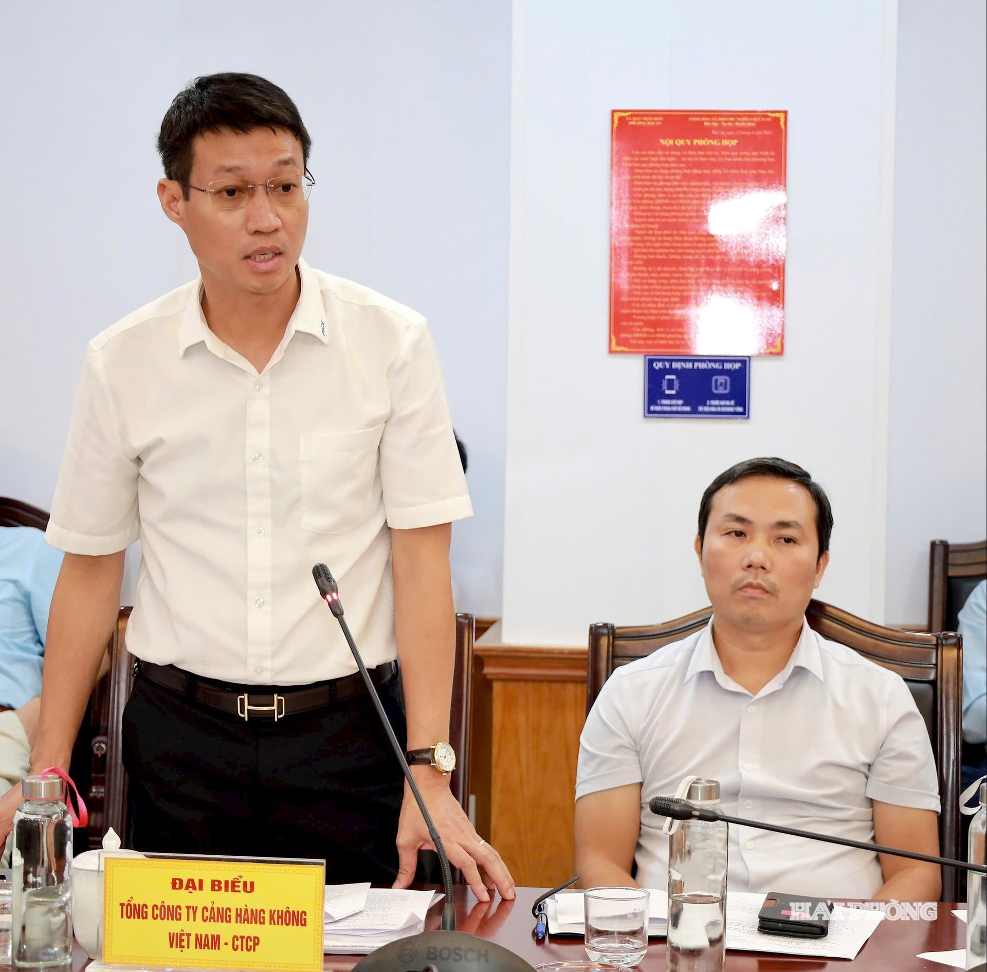 តំណាងក្រុមហ៊ុន Vietnam Airports Corporation ថ្លែង