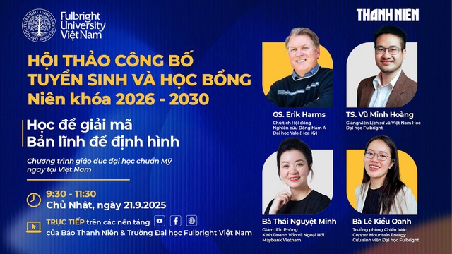 Hội thảo công bố tuyển sinh và học bổng Trường đại học Fulbright Việt Nam niên khóa 2026-2030- Ảnh 1.