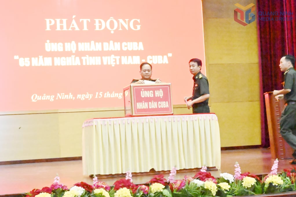 ឆ្មាំព្រំដែនខេត្ត Quang Ninh ចាប់ផ្តើមចលនាគាំទ្រប្រជាជនគុយបា-2.jpg