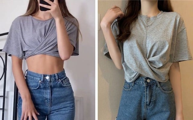 Áo thun dáng dài dễ ‘nuốt’ mất dáng, hãy áp dụng cách cột áo này để biến diện mạo của bạn có vòng eo thon thả - Ảnh 5.