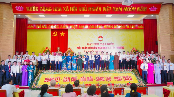 Đại hội đại biểu Mặt trận Tổ quốc Việt Nam xã Tây Phương lần thứ I thành công tốt đẹp- Ảnh 4.