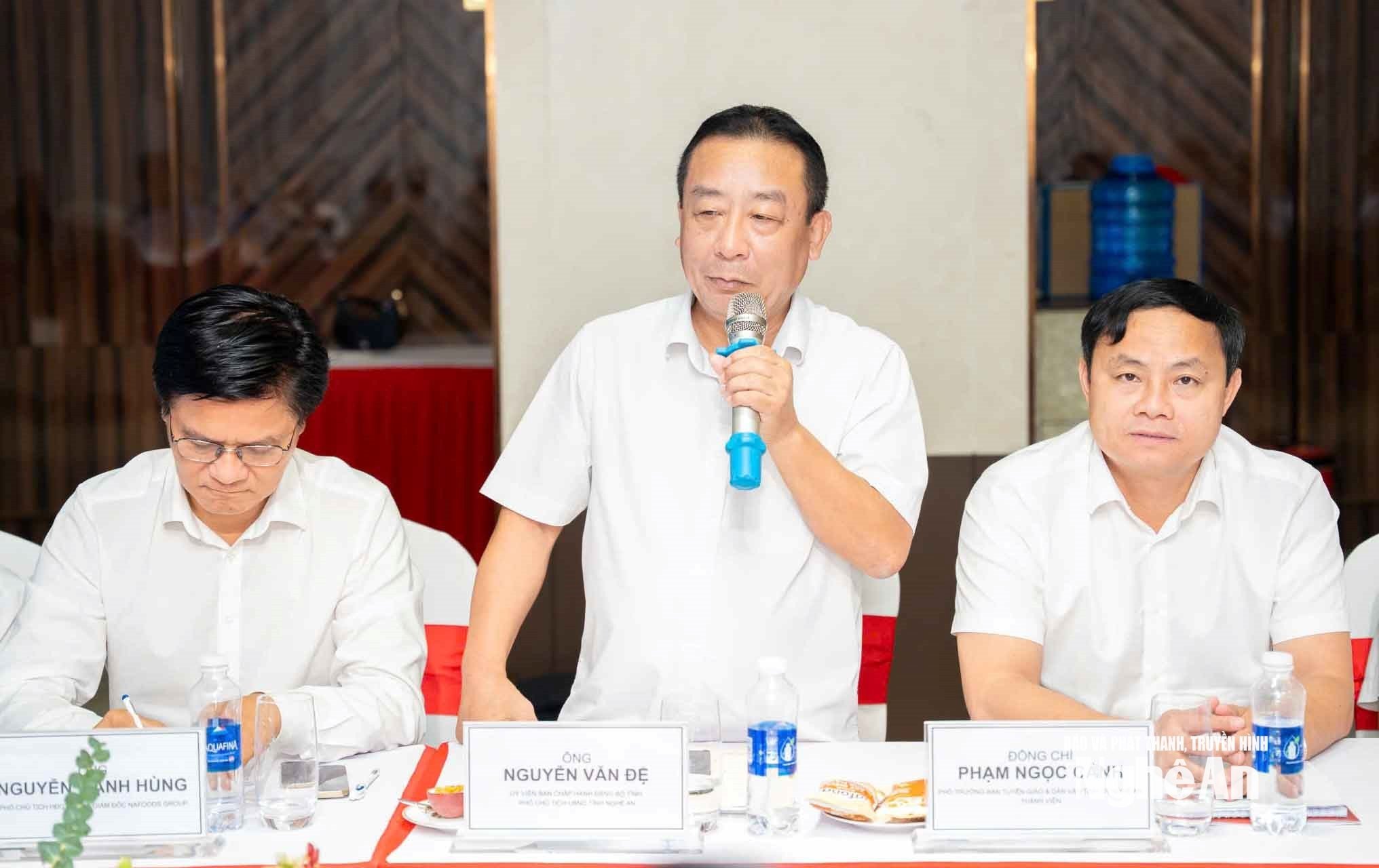 Đại diên lãnh đạo Trung ương, lãnh đạo tỉnh và Nafoods Group tại buổi làm việc. Ảnh: Nafoods Group