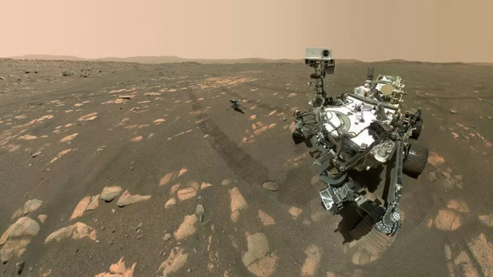 យាន Perseverance Rover ដំណើរការនៅលើភពអង្គារ។ (ប្រភព៖ NASA)