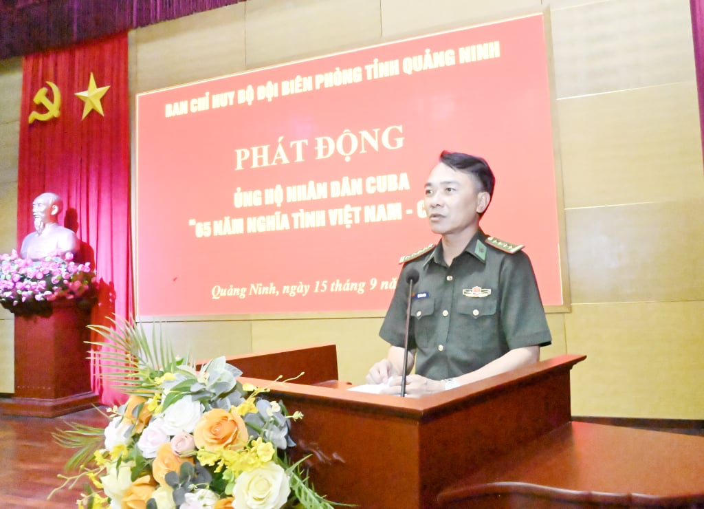 ឆ្មាំព្រំដែនខេត្ត Quang Ninh ចាប់ផ្តើមចលនាគាំទ្រប្រជាជនគុយបា-1.jpg