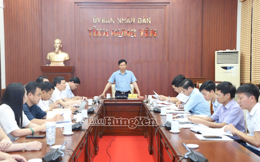 អនុប្រធានគណៈកម្មាធិការប្រជាជនខេត្ត Lai Van Hoan ថ្លែងសុន្ទរកថាបញ្ចប់កិច្ចប្រជុំ។