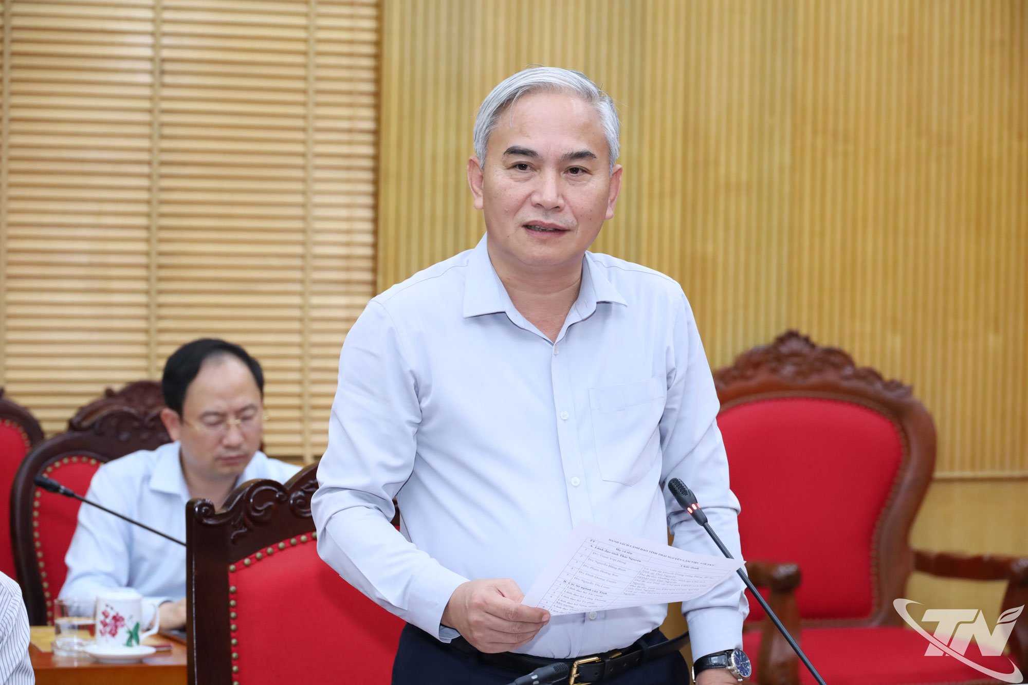សមមិត្ត Tran Hai Binh អគ្គនាយករងនៃក្រុមឧស្សាហ៍កម្មរ៉ែជាតិវៀតណាមបានថ្លែងនៅក្នុងសន្និសីទ។