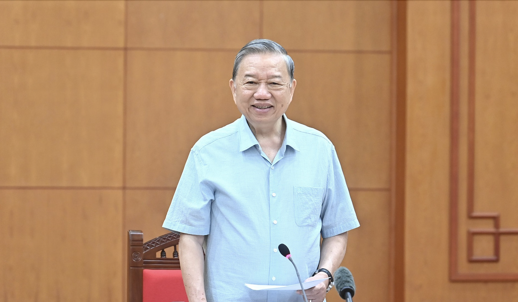 Tổng Bí thư Tô Lâm làm việc với Ban Thường vụ Đảng ủy Chính phủ về Luật Đất đai (sửa đổi) và các luật liên quan