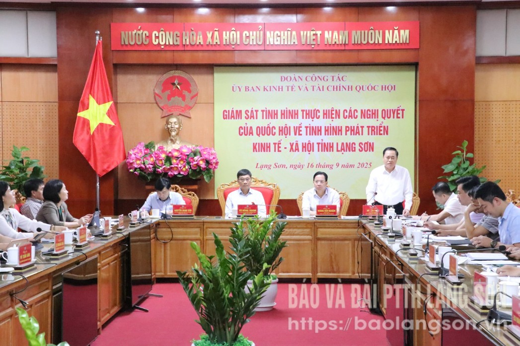 Đồng chí Hồ Tiến Thiệu, Phó Bí thư Tỉnh ủy, Chủ tịch UBND tỉnh phát biểu làm rõ một số nội dung tại buổi làm việc