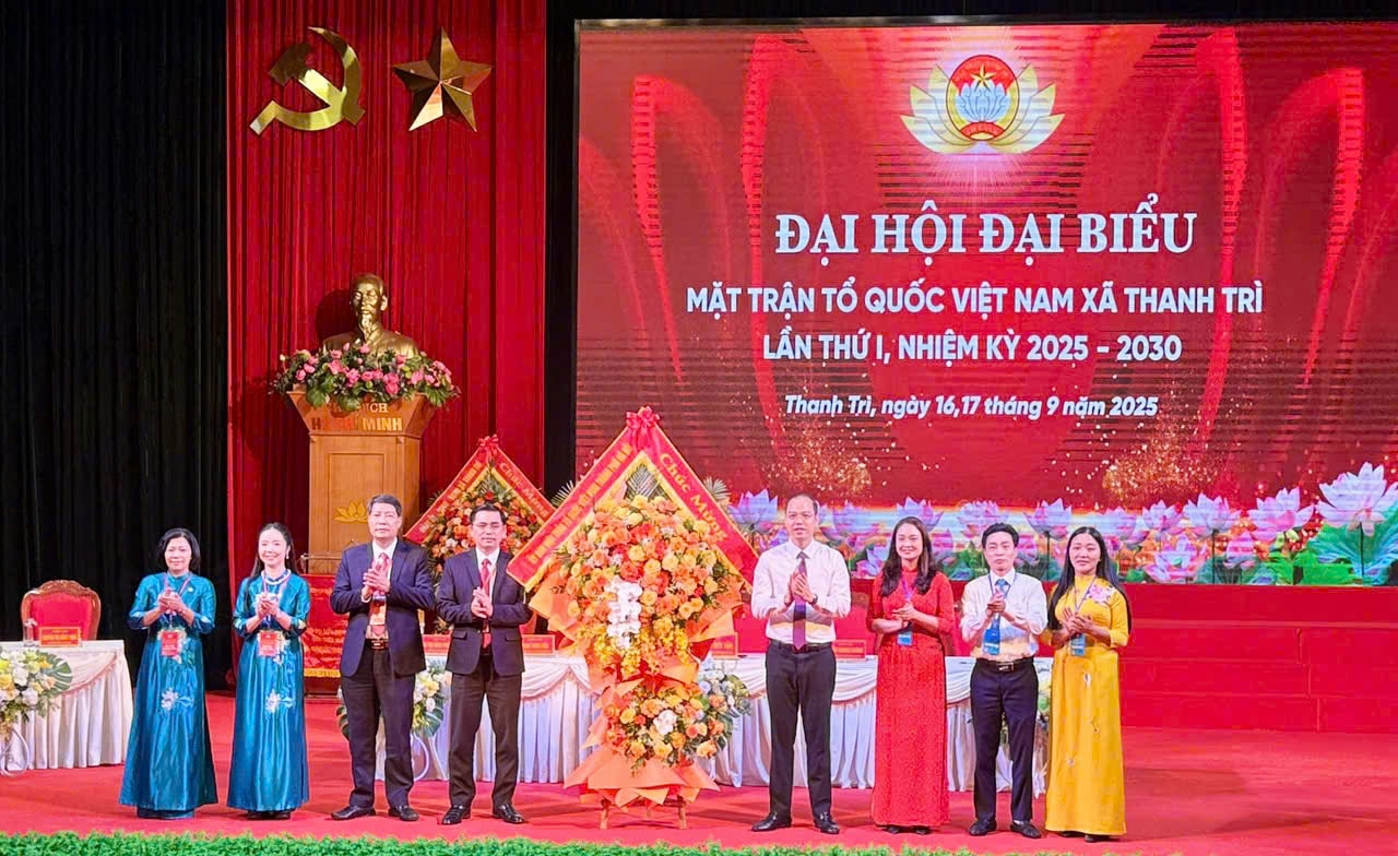 180 đại biểu dự Đại hội Mặt trận Tổ quốc xã Thanh Trì nhiệm kỳ 2025-2030- Ảnh 1.