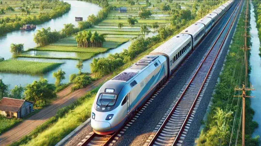 Investment project for the Ho Chi Minh City - Can Tho railway line. Photo: AI