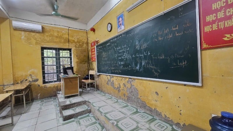 Một phòng học của Trường trung học phổ thông Liễn Sơn đang được sử dụng.