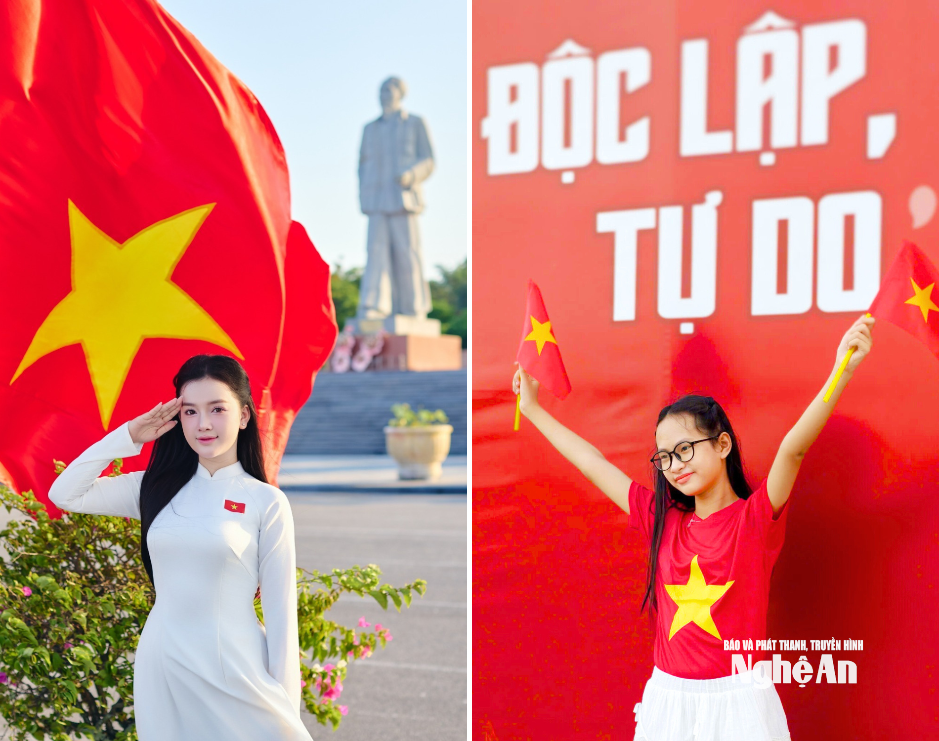 bendera cemerlang Hari Kemerdekaan Ngoc Xinh - Diep Thanh