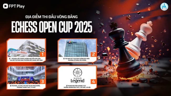 EChess Open Cup 2025 mở thi đấu online tập trung tại 4 điểm cầu trên cả nước - Ảnh 1.