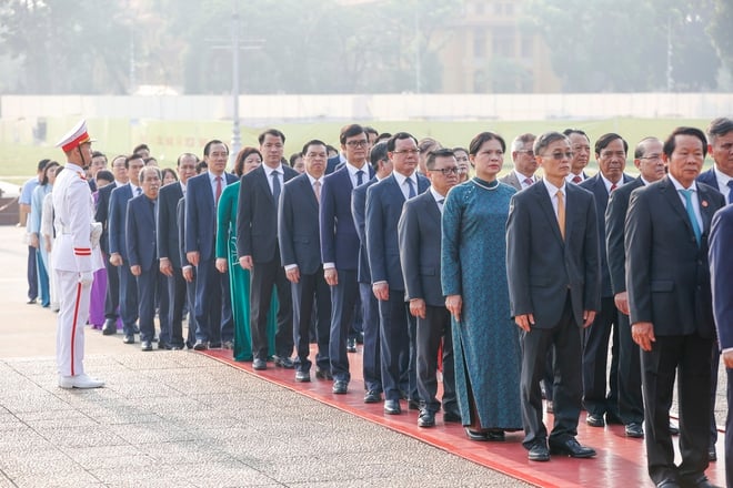Đại biểu Đảng bộ MTTQ, các đoàn thể T.Ư vào Lăng viếng Chủ tịch Hồ Chí Minh- Ảnh 3.
