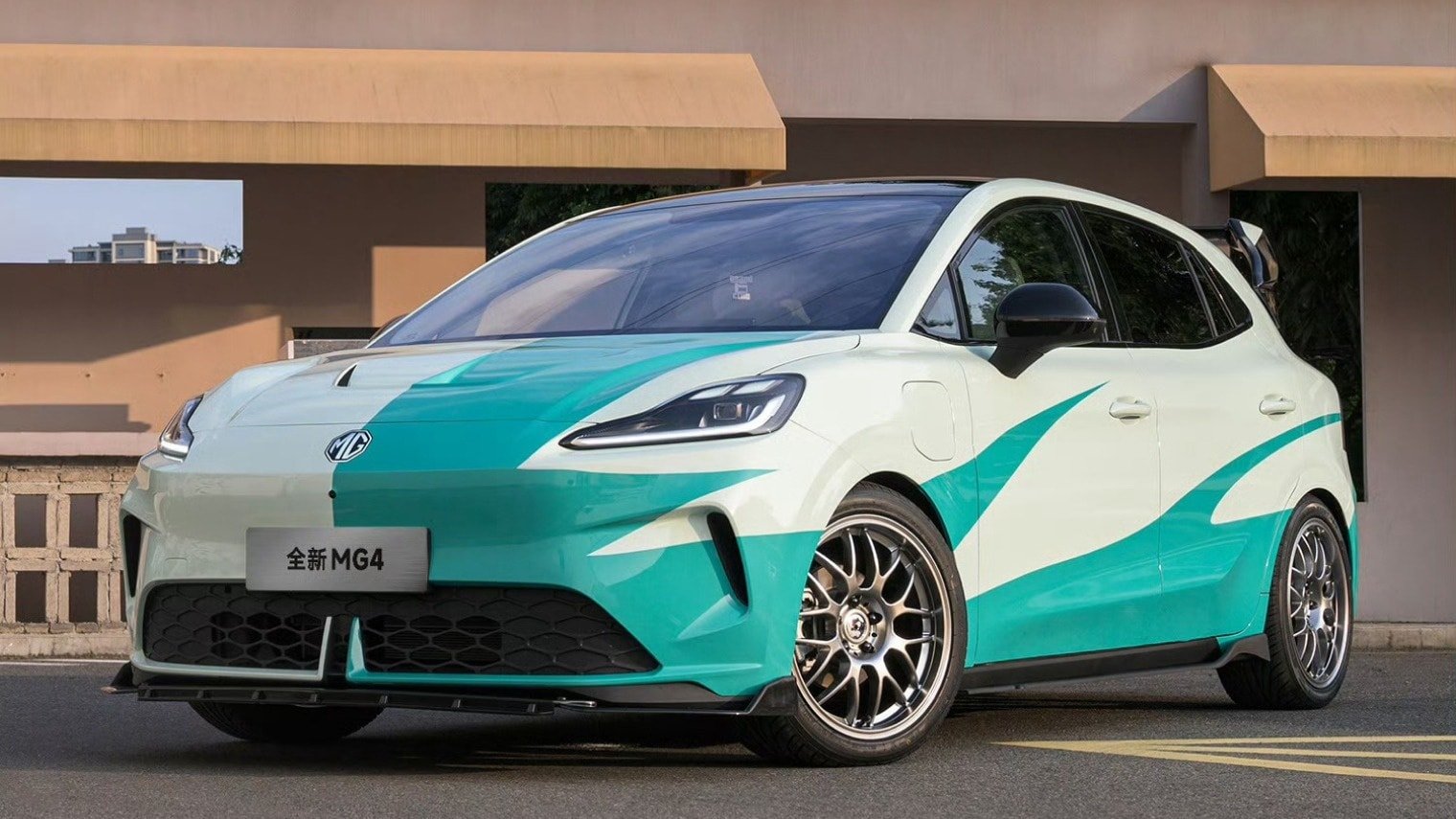 Image of MG4 EV hatchback electric car model with modern design and powerful electric motor
