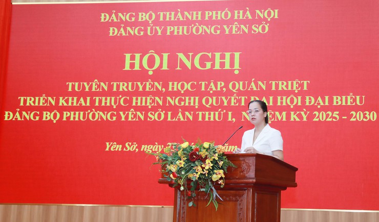 Phường Yên Sở: Cụ thể hóa, đưa Nghị quyết Đại hội đại biểu Đảng bộ phường lần thứ I vào thực tiễn- Ảnh 2.