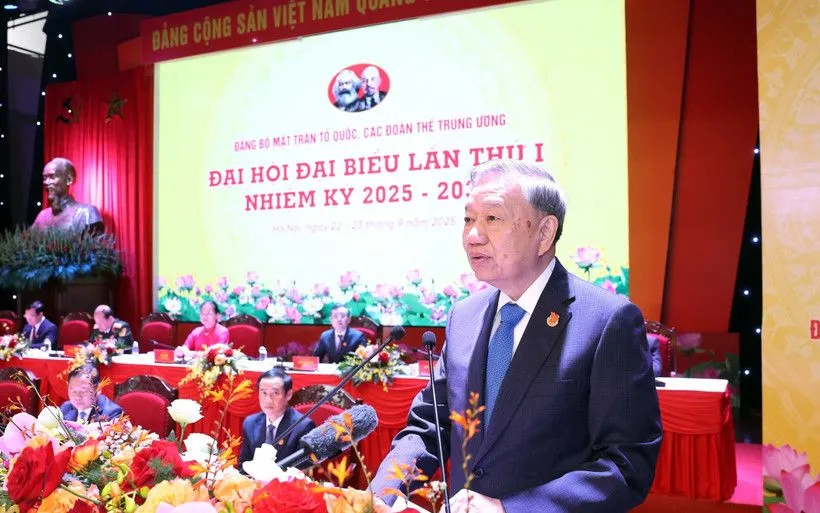Tổng Bí thư Tô Lâm phát biểu (Ảnh: TTXVN)