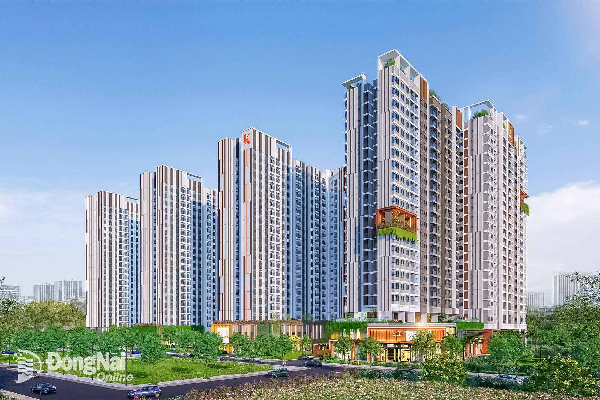 ទិដ្ឋភាពនៃអគារផ្ទះល្វែង K-Home Cityview ។ រូបថត៖ Ban Mai