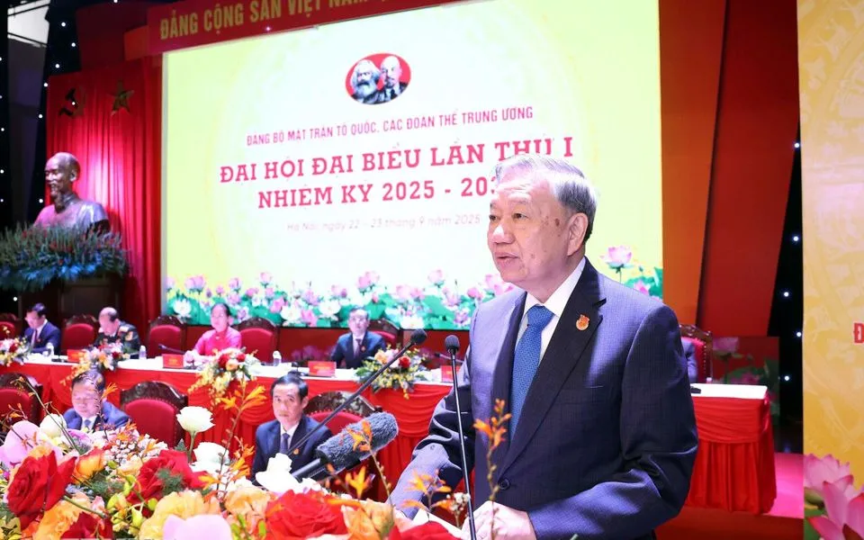 Tổng Bí thư Tô Lâm phát biểu. (Ảnh: TTXVN)