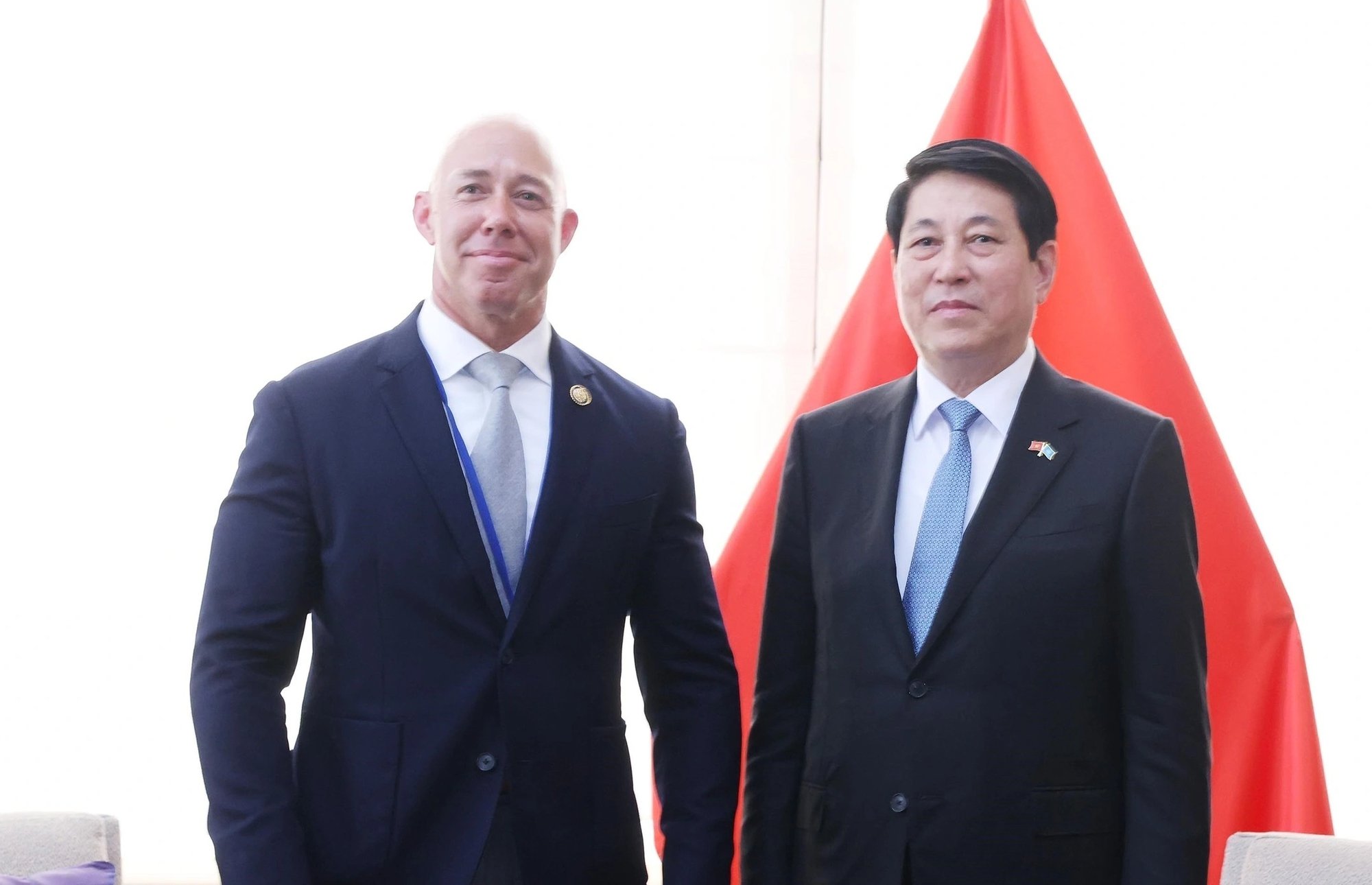 Chủ tịch nước Lương Cường tiếp các nghị sĩ Mỹ- Ảnh 1.