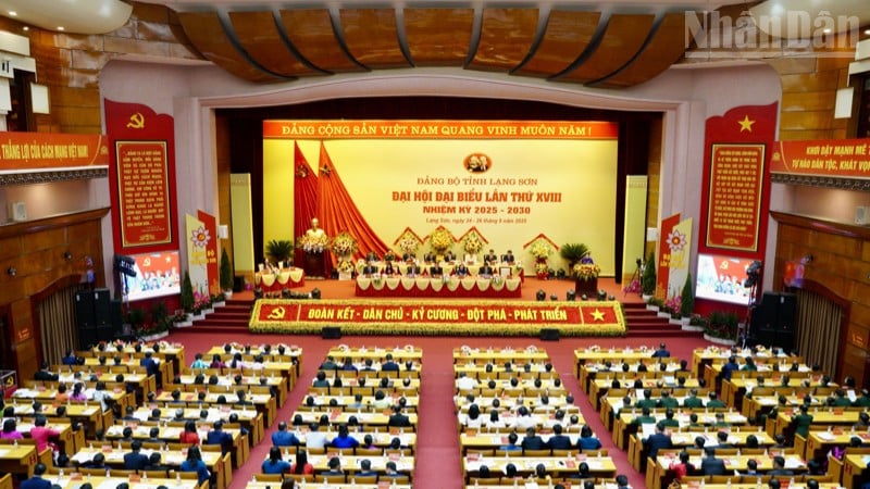 Quang cảnh phiên trù bị Đại hội đại biểu Đảng bộ tỉnh Lạng Sơn lần thứ 18, nhiệm kỳ 2025-2030.