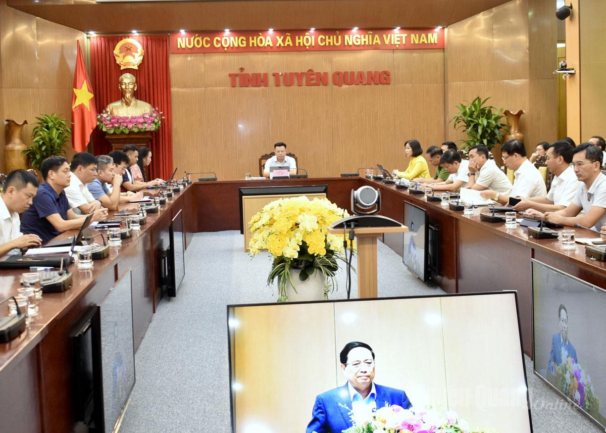 Các đại biểu dự họp tại điểm cầu tỉnh Tuyên Quang.