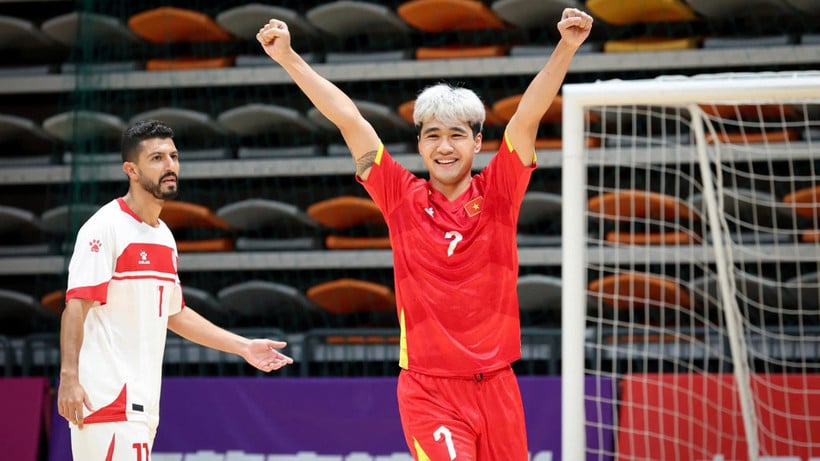 Đội tuyển futsal Việt Nam toàn thắng vòng loại để tiến vào Vòng chung kết futsal châu Á 2026. (Ảnh: VFF)