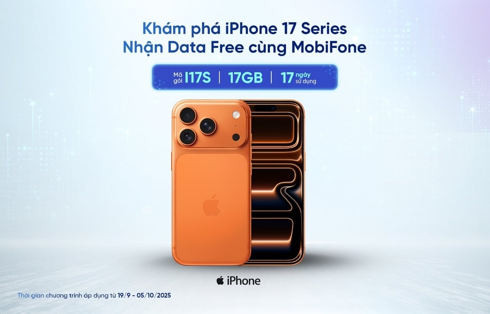 MobiFone tặng 17GB data miễn phí cho khách hàng sử dụng iPhone 17 Series - 1