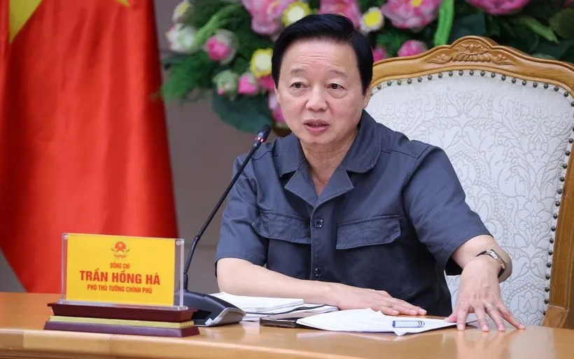 Phó Thủ tướng Trần Hồng Hà phát biểu chỉ đạo. (Ảnh: Văn Điệp/TTXVN)