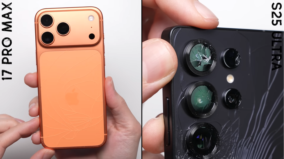 iPhone 17 Pro Max đọ độ bền với Galaxy S25 Ultra khi thả rơi xuống nền cứng - 6