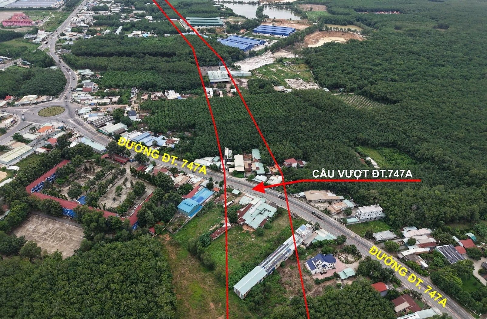 Vị trí gặp vướng mắc về mặt bằng tại dự án cao tốc TP. Hồ Chí Minh - Thủ Dầu Một - Chơn Thành